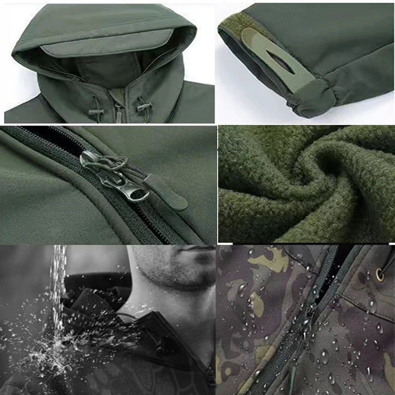 Men's Winter Tactical Softshell Cargo Pants