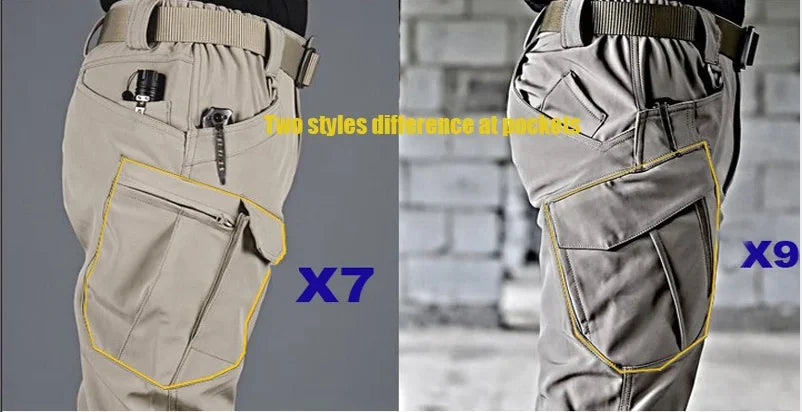 Men's Winter Tactical Softshell Cargo Pants