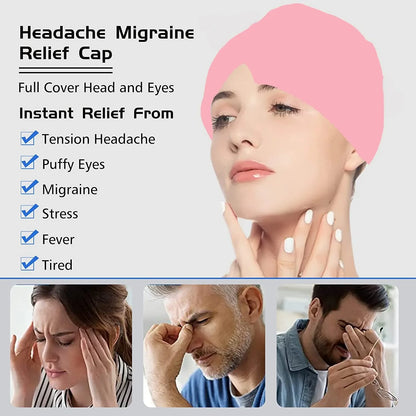 Gel Ice Migraine Headache Relief Therapy Hat