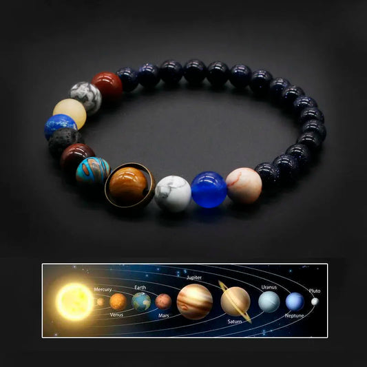 Solar System Bracelet with Natural Stones