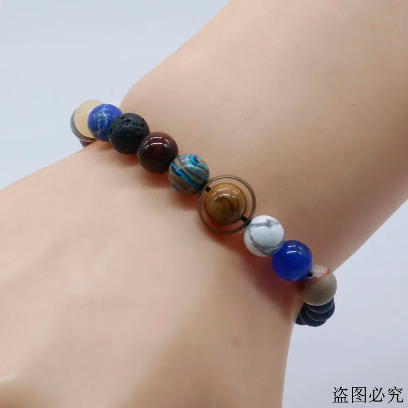 Solar System Bracelet with Natural Stones