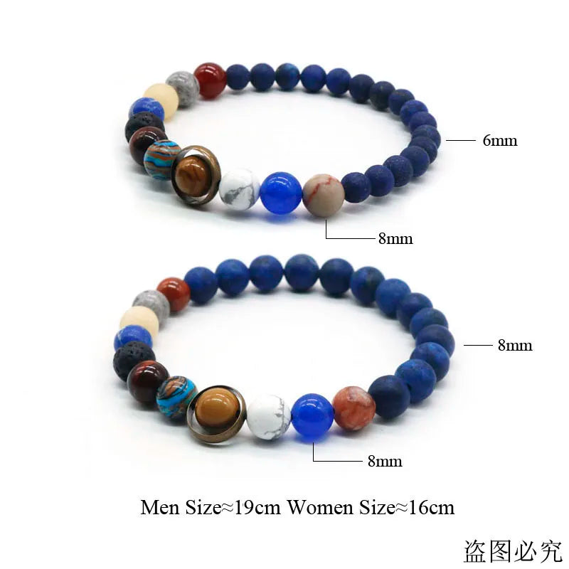 Solar System Bracelet with Natural Stones