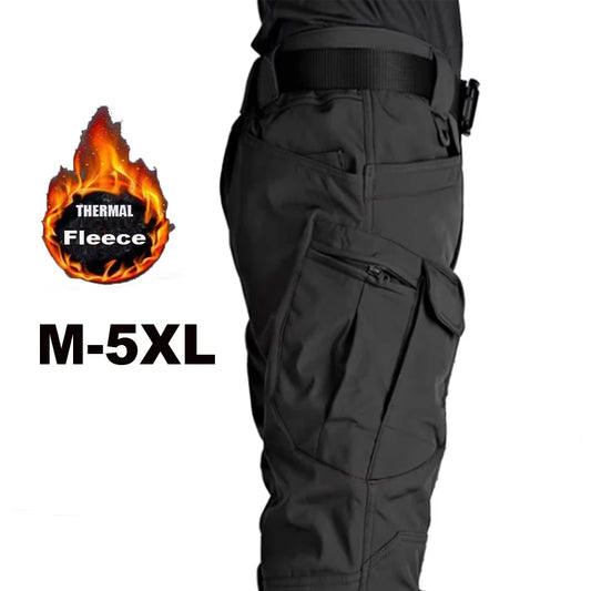 Men's Winter Tactical Softshell Cargo Pants